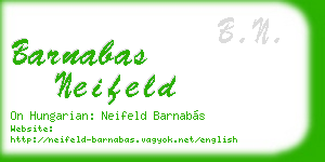 barnabas neifeld business card