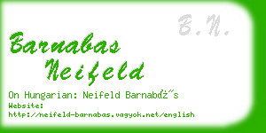 barnabas neifeld business card